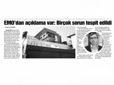 EMO`DAN AÇIKLAMA VAR: BİRÇOK SORUN TESPİL EDİLDİ (MANİSA OLAY GAZETESİ 10.06.2025)