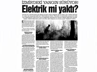 İZMİR`DEKİ YANGIN SÜRÜYOR! ELEKTRİK Mİ YAKTI? (BURSA KENT, 05.07.2025)