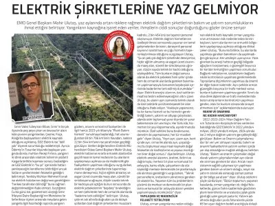 ELEKTRİK ŞİRKETLERİNE YAZ GELMİYOR (YENİGÜN İZMİR 21.07.2025)