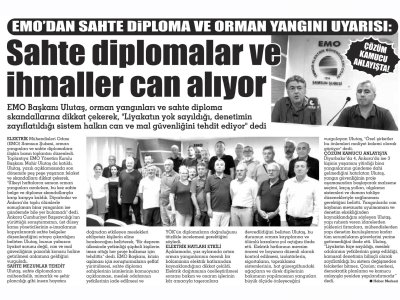 EMO`DAN UYARI (GAZETE ARENA, 11.08.2025)