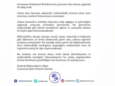 GAZİANTEP SEHİTKAMİL BELEDİYESİ`NİN PERSONEL ALIM İLANINI ŞAŞKINLIK İLE TAKİP ETTİK.