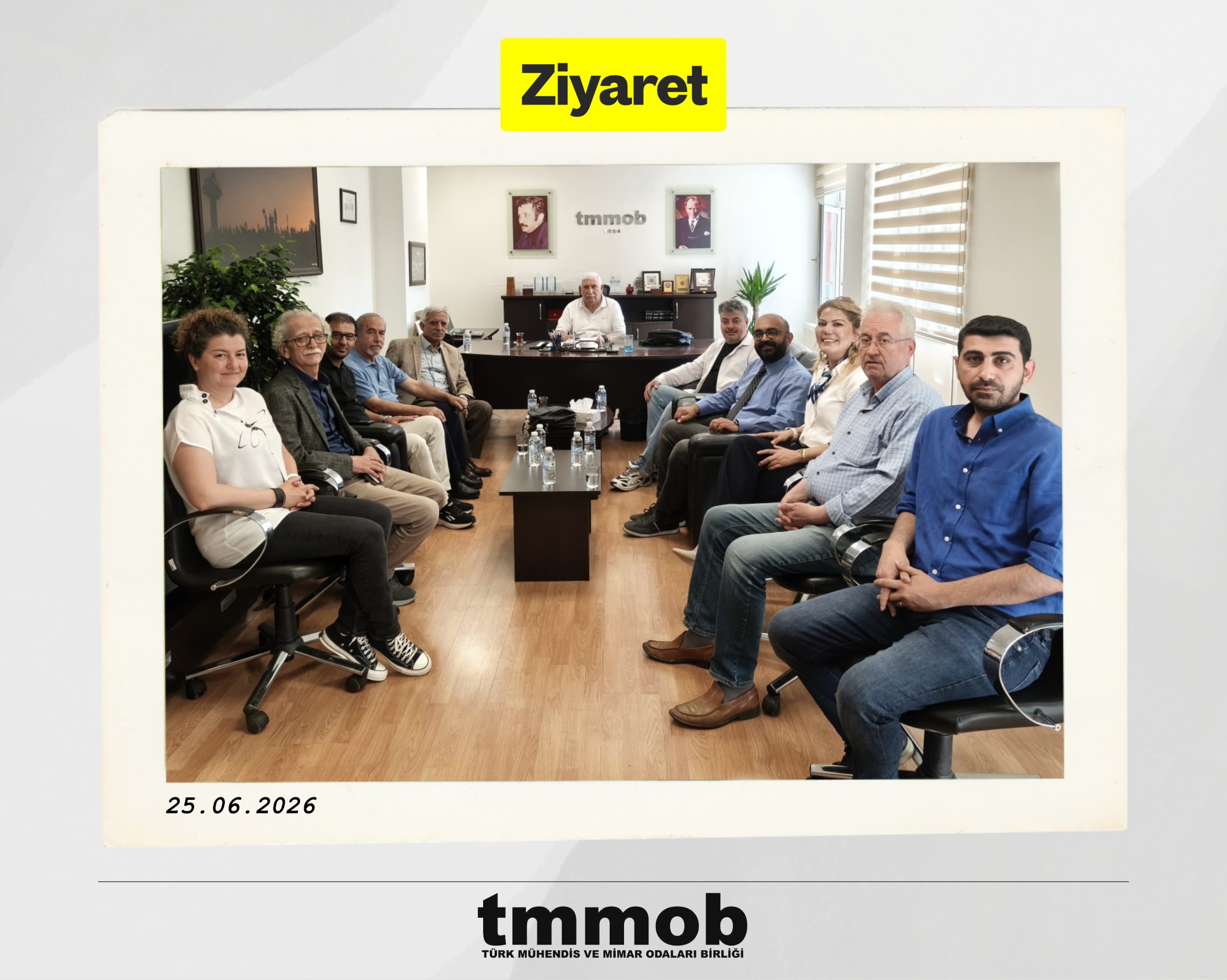 JEOFİZİK MÜHENDİSLERİ ODASI, TMMOB'Yİ ZİYARET ETTİ