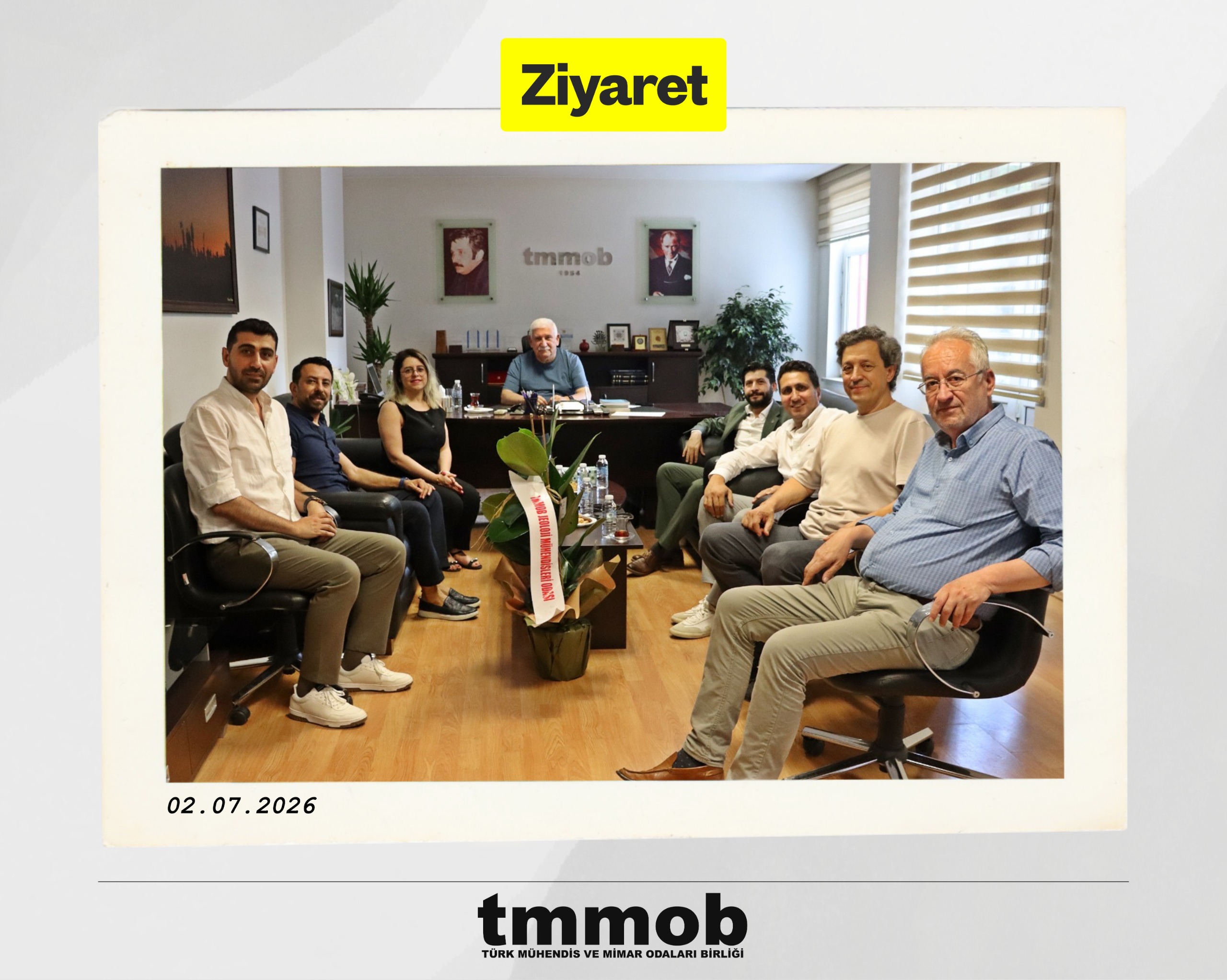 JEOLOJİ MÜHENDİSLERİ ODASI, TMMOB'Yİ ZİYARET ETTİ